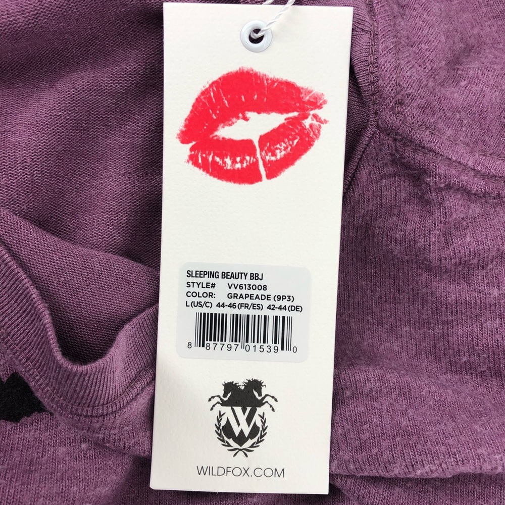 Wildfox Purple Grapeade Sleeping Beauty Baggy Beach Jumper Top - Picture 7 of 9